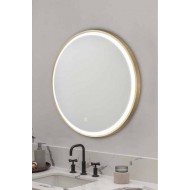 Kolossos Rotondo Brushed Gold Φ80cm Καθρέπτης Μπάνιου με LED 878893