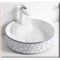Gloria Star-Grey Επικαθήμενος Νιπτήρας Πορσελάνης 41x41cm Γκρι (88-8537)