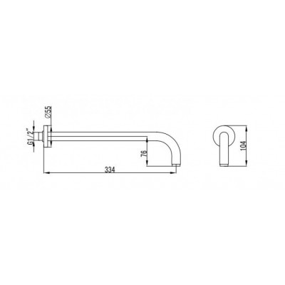 Karag Andare 9E Βραχίονας Κεφαλής Ντουζ Inox