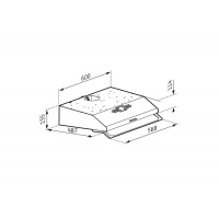 PYRAMIS ΑΠΛΟΣ 60CM ΚΑΦΕ ΑΠΟΡΡΟΦΗΤΗΡΑΣ ΜΕ 2 ΜΟΤΕΡ 065029402