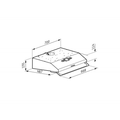 PYRAMIS ΑΠΛΟΣ 70CM ΚΑΦΕ ΑΠΟΡΡΟΦΗΤΗΡΑΣ ΜΕ 2 ΜΟΤΕΡ 065029702
