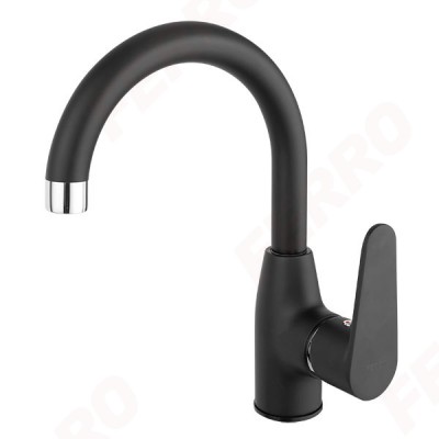 Ferro Algeo Black Αναμεικτική Μπαταρία Νιπτήρα Μαύρη BAG2ABL