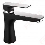 Ferro Algeo Square Black Αναμεικτική Μπαταρία Νιπτήρα Μαύρη BAQ2BLC