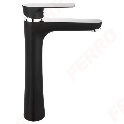 Ferro Algeo Square Black Αναμεικτική Μπαταρία Νιπτήρα Μαύρη/Chrome BAQ2LBLC