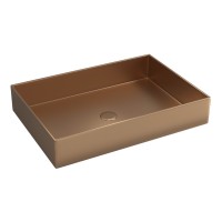 Karag Saturn Επικαθήμενος Νιπτήρας σετ βαλβίδα 55x38cm Rose Gold BB9812-BRG