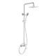 Imex Art Ρυθμιζόμενη Στήλη Ντουζ με Μπαταρία White Mat 93,5-130cm BDAR025BL