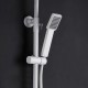 Imex Art Ρυθμιζόμενη Στήλη Ντουζ με Μπαταρία White Mat 93,5-130cm BDAR025BL