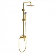 Imex Art Ρυθμιζόμενη Στήλη Ντουζ με Μπαταρία Gold Mat 93,5-130cm BDAR025OC