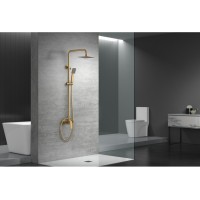 Imex Art Ρυθμιζόμενη Στήλη Ντουζ με Μπαταρία Gold Mat 93,5-130cm BDAR025OC
