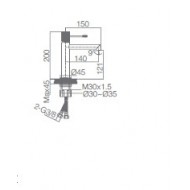 Imex Line Αναμεικτική Μπαταρία Νιπτήρα Black Gun Metal PVD BDD038-1BGM