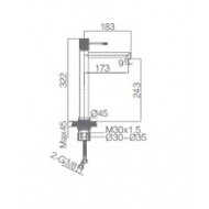 Imex Line Αναμεικτική Μπαταρία Νιπτήρα Ψηλή Nickel Brushed BDD038-3NQ