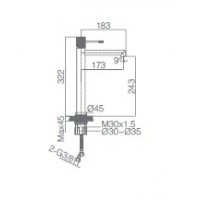 Imex Line Αναμεικτική Μπαταρία Νιπτήρα Ψηλή Nickel Brushed BDD038-3NQ