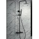Imex Line Ρυθμιζόμενη Στήλη Ντουζ με Μπαταρία 95-132cm μαύρο ματ BDD038/NG