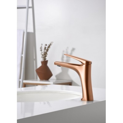 Imex Delos Αναμεικτική Μπαταρία Νιπτήρα Rose Gold Mat PVD BDD055-1ORC