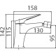 Imex Delos Αναμεικτική Μπαταρία Μπιντέ Black Mat BDD055-2NG