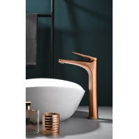 Imex Delos Αναμεικτική Μπαταρία Νιπτήρα Rose Gold Mat PVD BDD055-3ORC