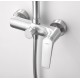 Imex Delos Ρυθμιζόμενη Στήλη Ντουζ με Μπαταρία 88-124cm chrome BDD055