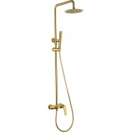 Imex Delos Ρυθμιζόμενη Στήλη Ντουζ με Μπαταρία 88-124cm Gold MAT PVD BDD055-OC