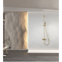 Imex Delos Ρυθμιζόμενη Στήλη Ντουζ με Μπαταρία 88-124cm Gold MAT PVD BDD055-OC
