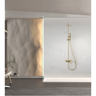 Imex Delos Ρυθμιζόμενη Στήλη Ντουζ με Μπαταρία 88-124cm Gold MAT PVD BDD055-OC