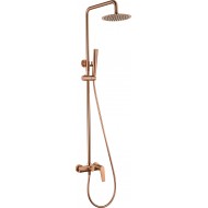 Imex Delos Ρυθμιζόμενη Στήλη Ντουζ με Μπαταρία 88-124cm Rose Gold MAT PVD BDD055-ORC