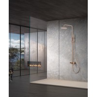 Imex Delos Ρυθμιζόμενη Στήλη Ντουζ με Μπαταρία 88-124cm Rose Gold MAT PVD BDD055-ORC
