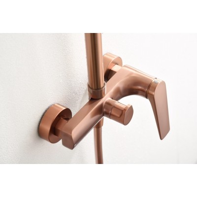 Imex Delos Ρυθμιζόμενη Στήλη Ντουζ με Μπαταρία 88-124cm Rose Gold MAT PVD BDD055-ORC