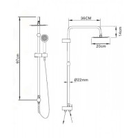 Imex Europa Στήλη Ντουζ  97cm BDE011