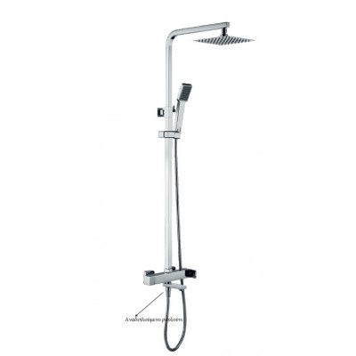 Imex Fiyi Ρυθμιζόμενη Στήλη Ντουζ με Μπαταρία 116-160cm BDF016-B