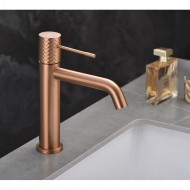 Imex Genova Αναμεικτική Μπαταρία Νιπτήρα Rose Gold Mat BDG053-1ORC