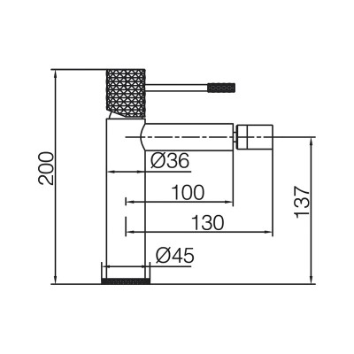 Imex Genova Μπαταρία Μπιντέ Black Gun Metal BDG053-2BGM