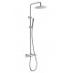 Imex Moscu Ρυθμιζόμενη Στήλη Ντουζ με Μπαταρία 88-125cm BDK034 Ανοξείδωτο Ματ 316