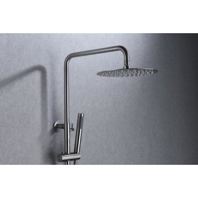 Imex Moscu Ρυθμιζόμενη Στήλη Ντουζ με Μπαταρία 88-125cm BDK034 Ανοξείδωτο Ματ 316