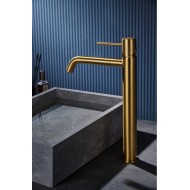 Imex Monza Αναμεικτική Μπαταρία Νιπτήρα Gold Mat PVD BDM039-3OC