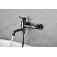 Imex Monza Αναμεικτική Μπαταρία Μπανιέρας Πλήρες Σετ Black Gun Metal BDM039-4BGM
