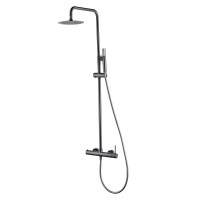Imex Monza Ρυθμιζόμενη Στήλη Ντουζ με Μπαταρία 88-124cm Black Gun Metal BDM039-BGM
