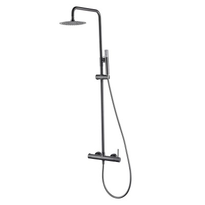 Imex Monza Ρυθμιζόμενη Στήλη Ντουζ με Μπαταρία 88-124cm Black Gun Metal BDM039-BGM