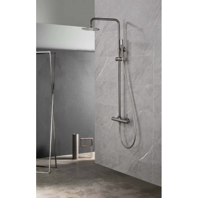 Imex Monza Ρυθμιζόμενη Στήλη Ντουζ με Μπαταρία 88-124cm Black Gun Metal BDM039-BGM