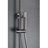 Imex Monza Ρυθμιζόμενη Στήλη Ντουζ με Μπαταρία 88-124cm Black Gun Metal BDM039-BGM
