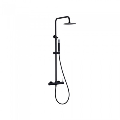 Imex Monza Ρυθμιζόμενη Στήλη Ντουζ με Μπαταρία 88-124cm Black Mat BDM039-NG