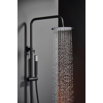 Imex Monza Ρυθμιζόμενη Στήλη Ντουζ με Μπαταρία 88-124cm Black Mat BDM039-NG