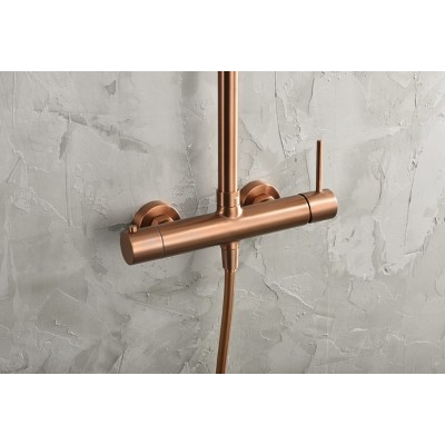 Imex Monza Ρυθμιζόμενη Στήλη Ντουζ με Μπαταρία 88-124cm Rose Gold Mat BDM039-ORC