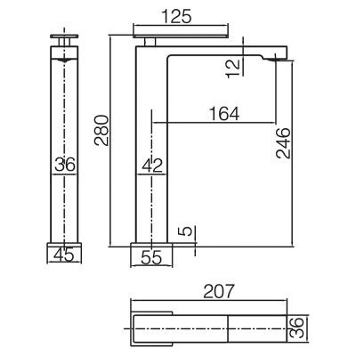 Imex Pisa Αναμεικτική Μπαταρία Νιπτήρα Rose Gold Mat BDP048-3ORC