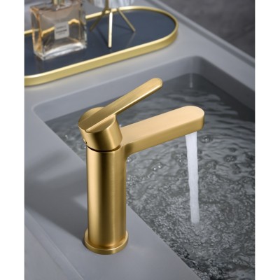 Imex Roma Αναμεικτική Μπαταρία Νιπτήρα Gold Mat BDR001-1OC