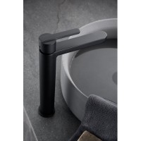 Imex Roma Black Αναμεικτική Μπαταρία Νιπτήρα Ψηλή Μαύρη BDR001-3NG