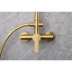 Imex Roma Ρυθμιζόμενη Στήλη Ντουζ με Μπαταρία 95-127cm Gold Mat PVD BDR001-OC