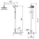 Imex Roma Ρυθμιζόμενη Στήλη Ντουζ με Μπαταρία 95-127cm CHROME BDR001