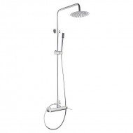 Imex Milos Ρυθμιζόμενη Στήλη Ντουζ με Μπαταρία 95-132cm White Mat BDYS045-BL