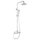 Imex Milos Ρυθμιζόμενη Στήλη Ντουζ με Μπαταρία 95-132cm White Mat BDYS045-BL