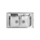 Karag BL-887 Ένθετος Νεροχύτης Inox Σατινέ 86x50cm Ασημί